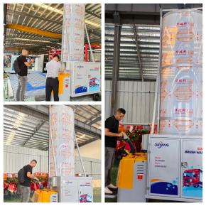 A handsome Middle Eastern customer came to the factory to look at the machines and place an order